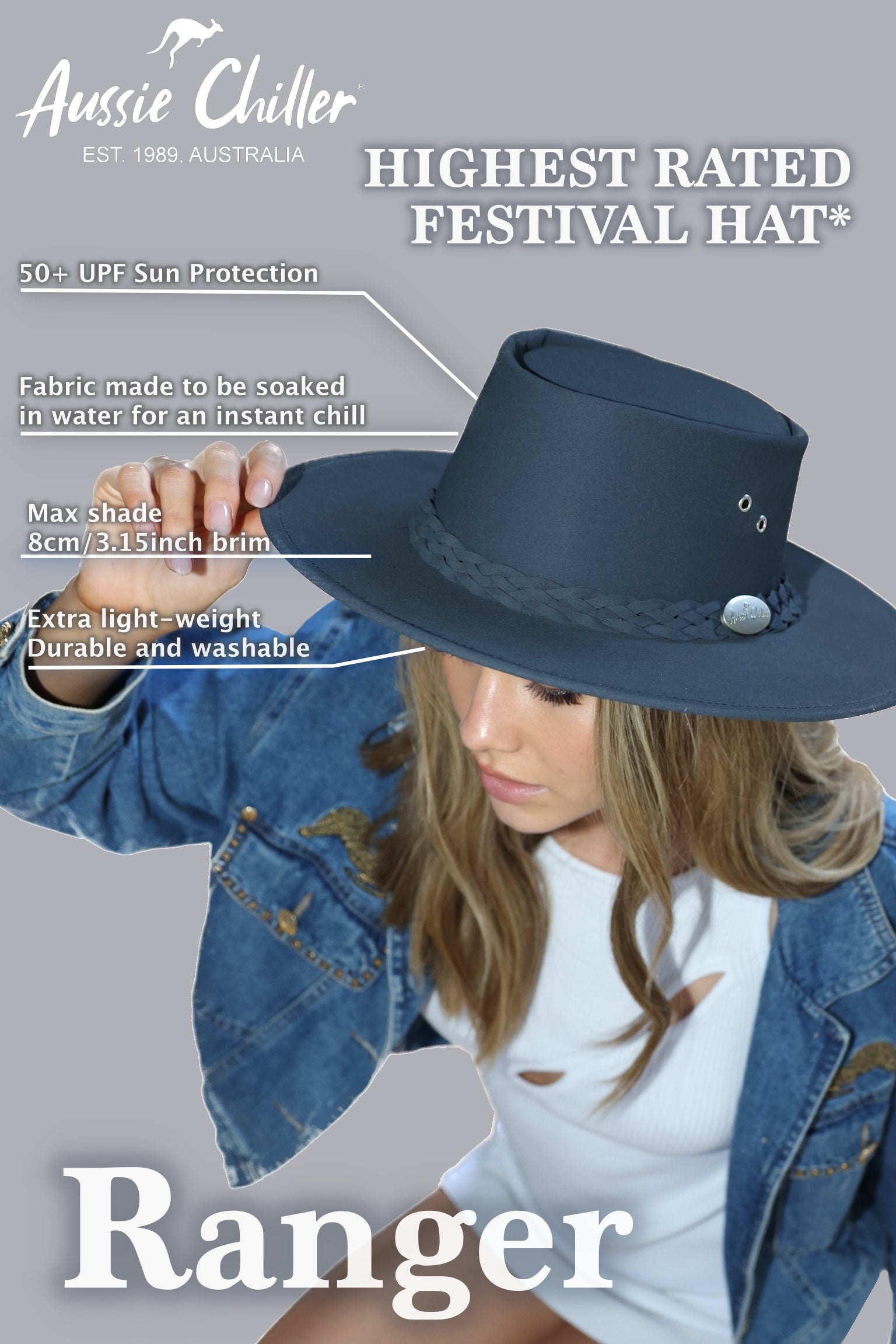 Aussie Chiller Wide Brim Festival Hats - Main Image